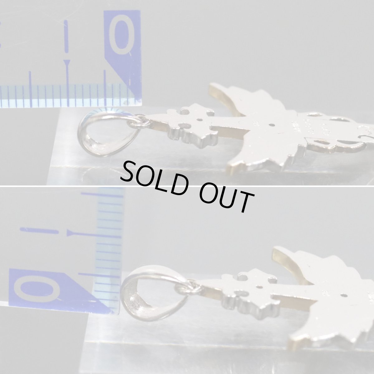 画像6: K18WG/K18ダイヤモンドペンダントトップ ソードモチーフ D0.304 D0.05 12.2g (6)