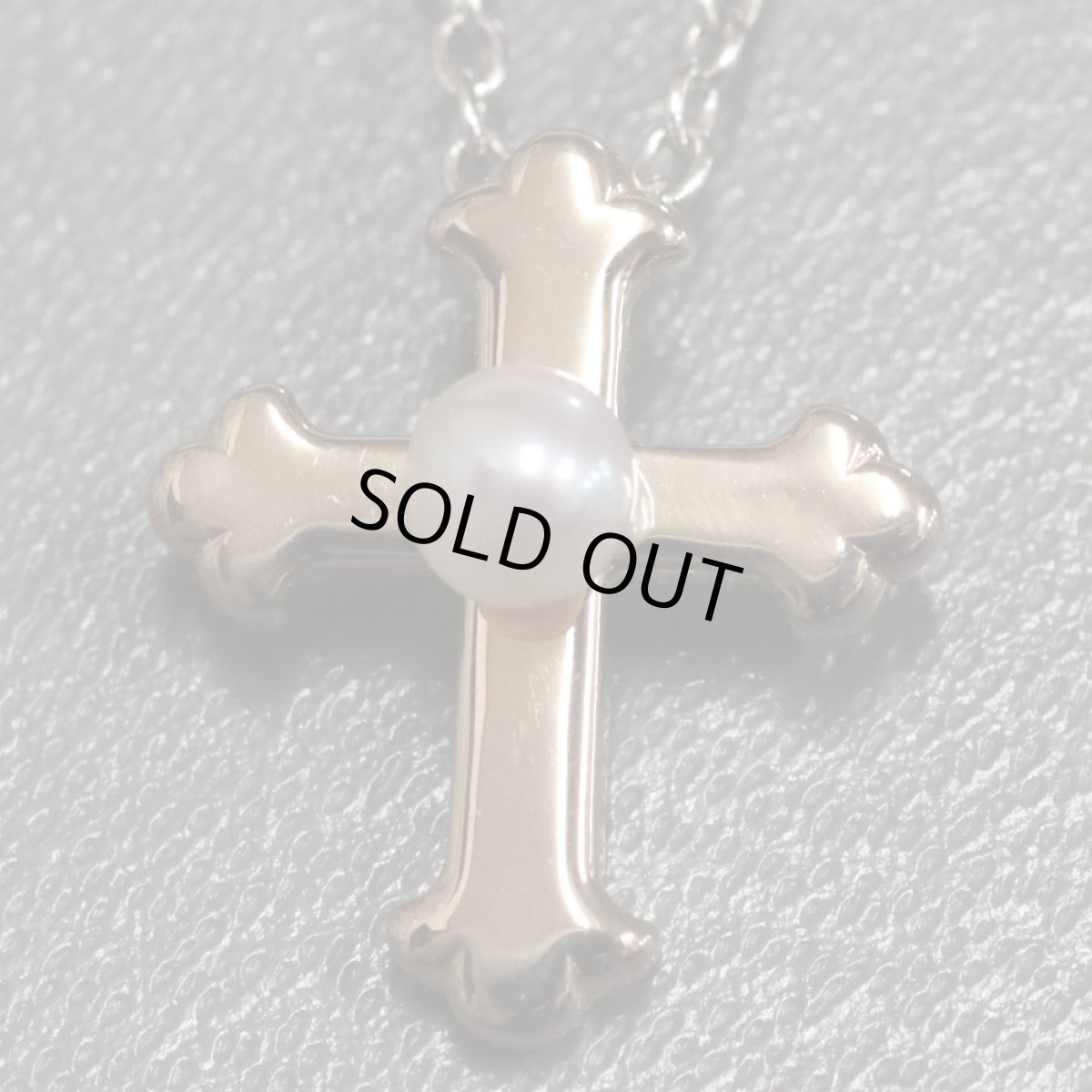 画像2: タサキ 750/K18WGパールペンダント クロスモチーフ 2.4g 40cm (2)