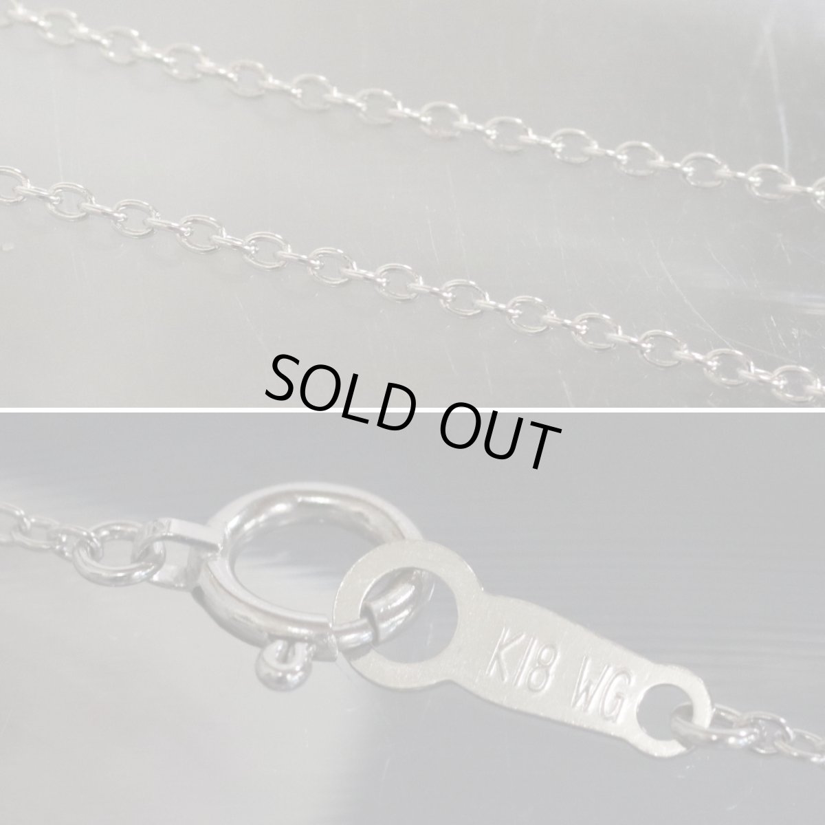 画像8: タサキ 750/K18WGパールペンダント クロスモチーフ 2.4g 40cm (8)