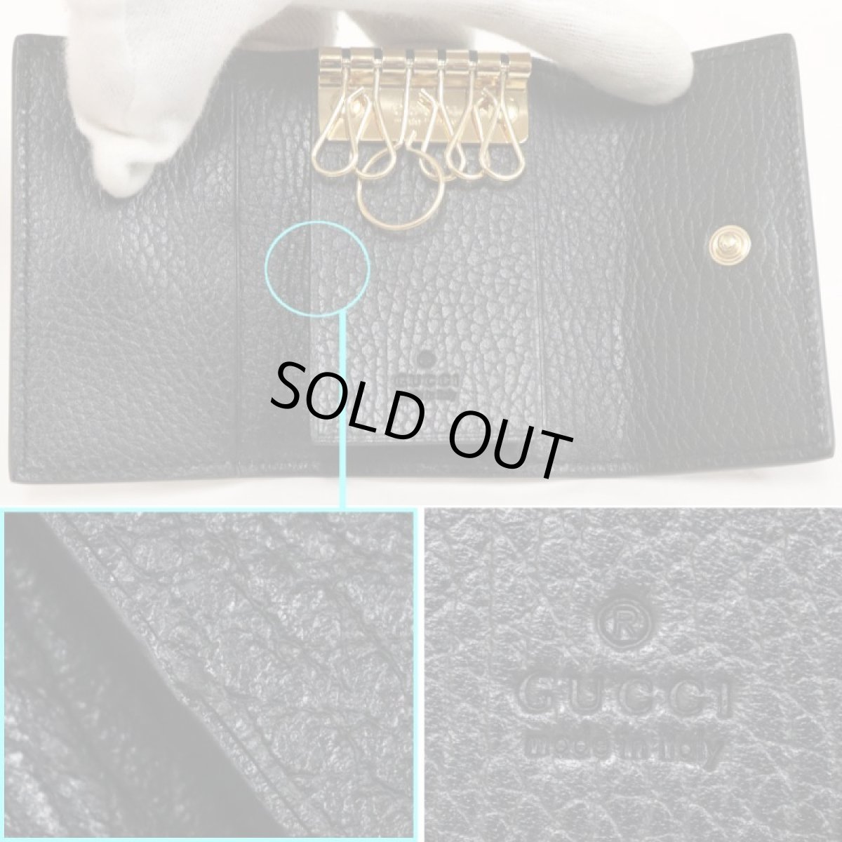 画像8: グッチ GGマーモント レザー キーケース(456118) (8)