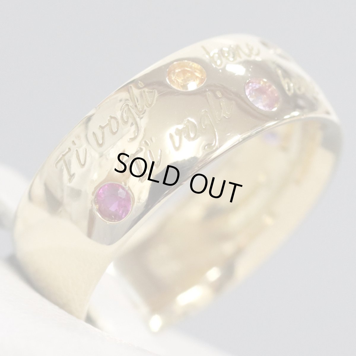 画像2: ポンテヴェキオ K18マルチカラーストーンリング 0.08 0.04 6.9g #11 (2)