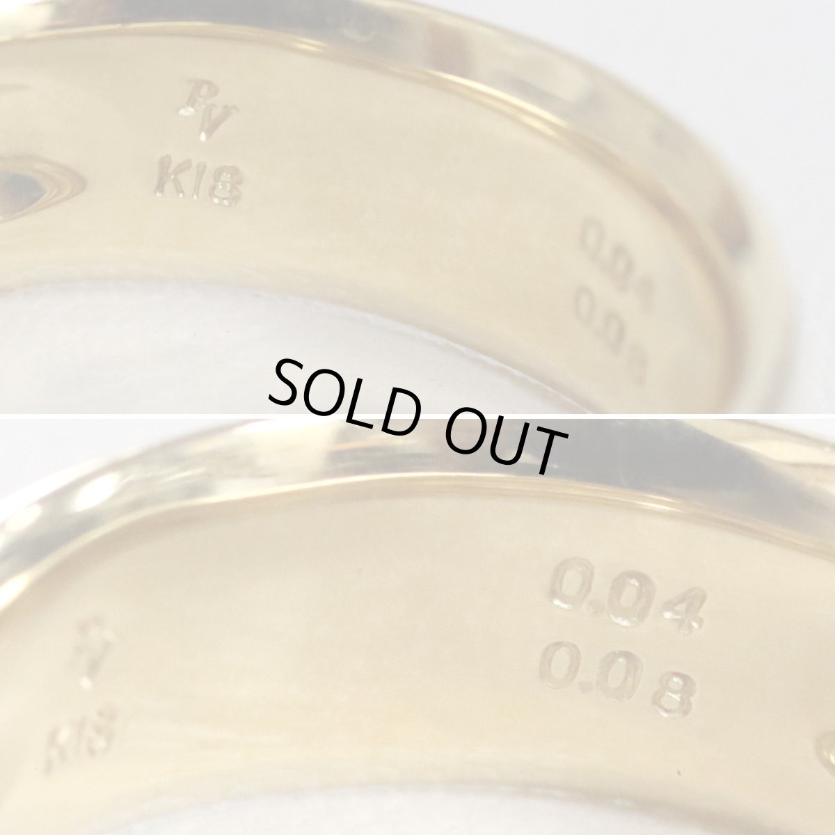 画像7: ポンテヴェキオ K18マルチカラーストーンリング 0.08 0.04 6.9g #11 (7)