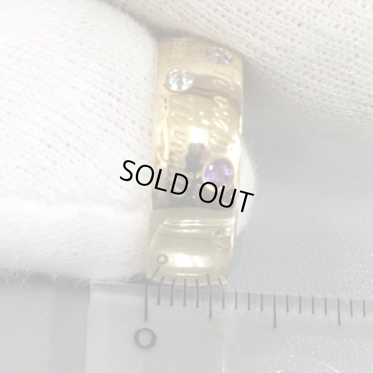 画像9: ポンテヴェキオ K18マルチカラーストーンリング 0.08 0.04 6.9g #11 (9)