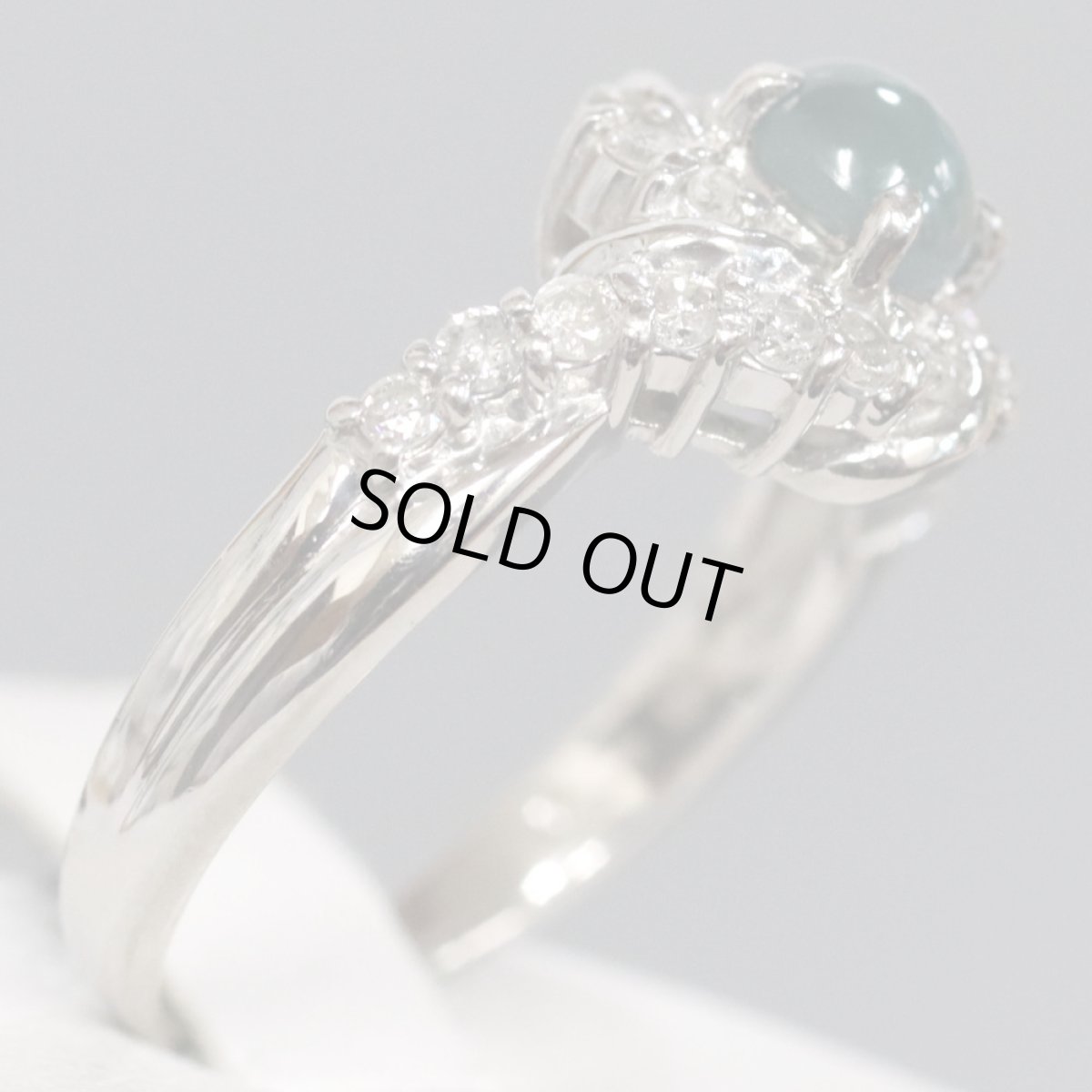 画像3: Pt900アレキサンドライトキャッツアイダイヤモンドリング A0.70 D0.30 5.3g #13 (3)