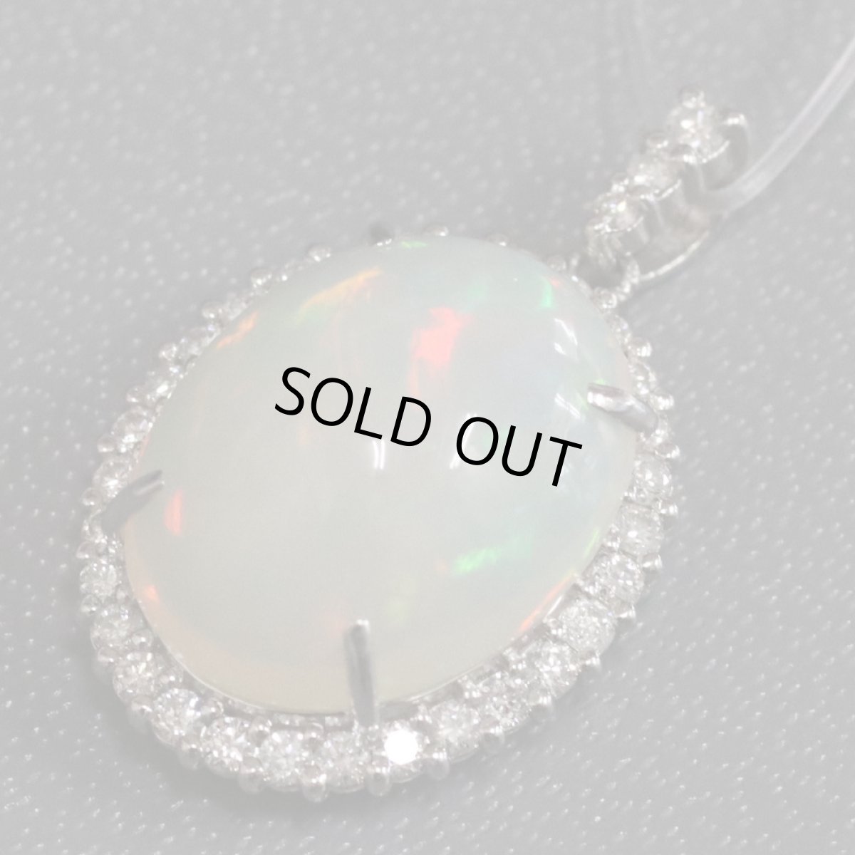 画像3: Pt900オパールダイヤモンドペンダントトップ O4.26 D0.38 3.7g (3)