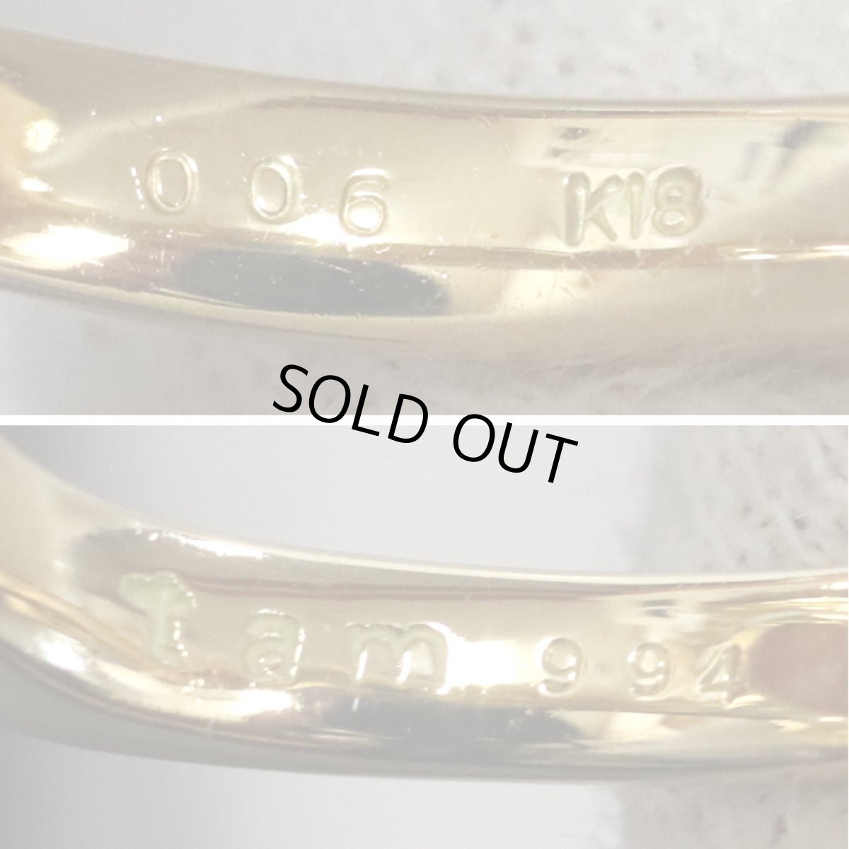 画像6: K18フェルスパーダイヤモンドリング 9.94 D0.06 10.7g #13 ソーティング (6)