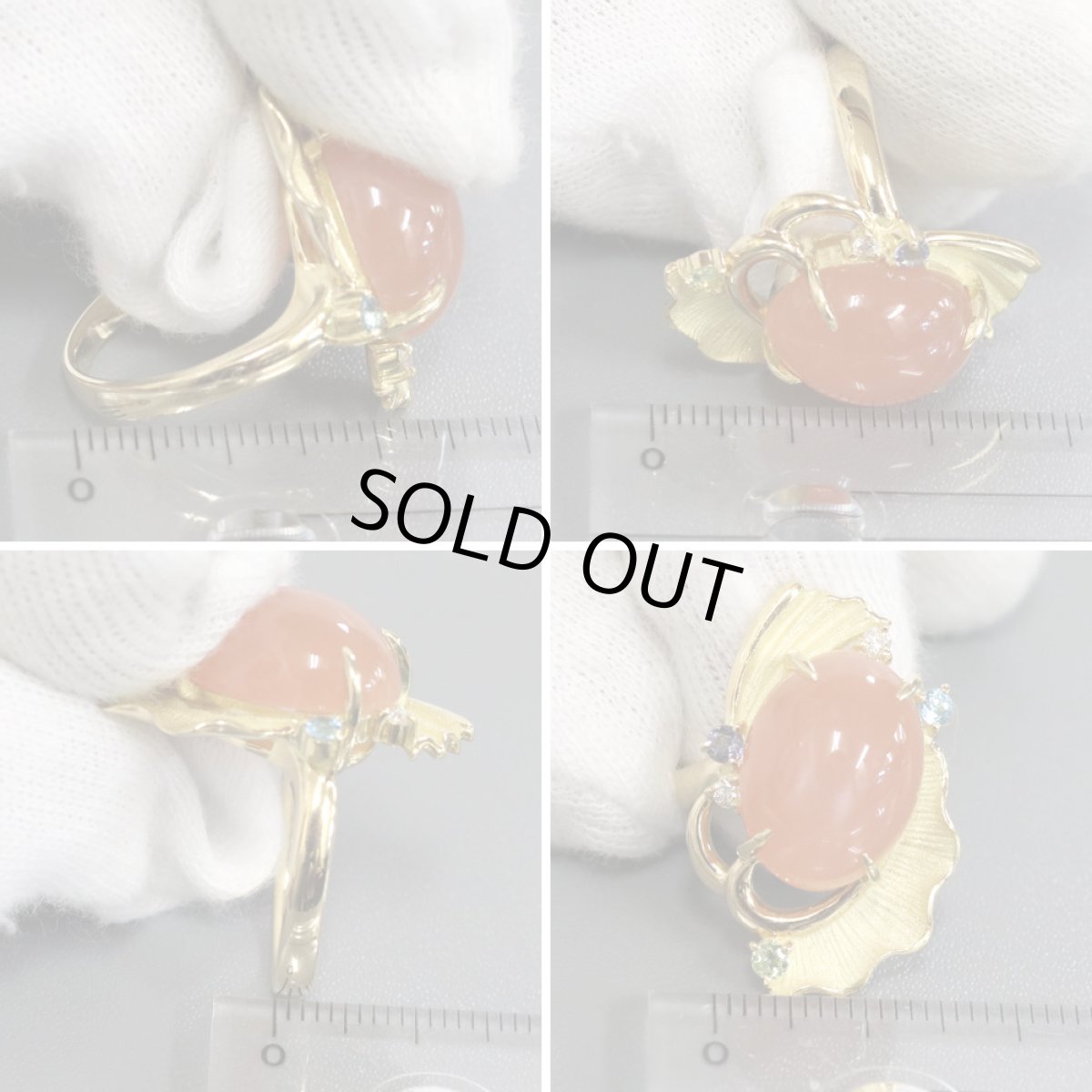 画像8: K18フェルスパーダイヤモンドリング 9.94 D0.06 10.7g #13 ソーティング (8)