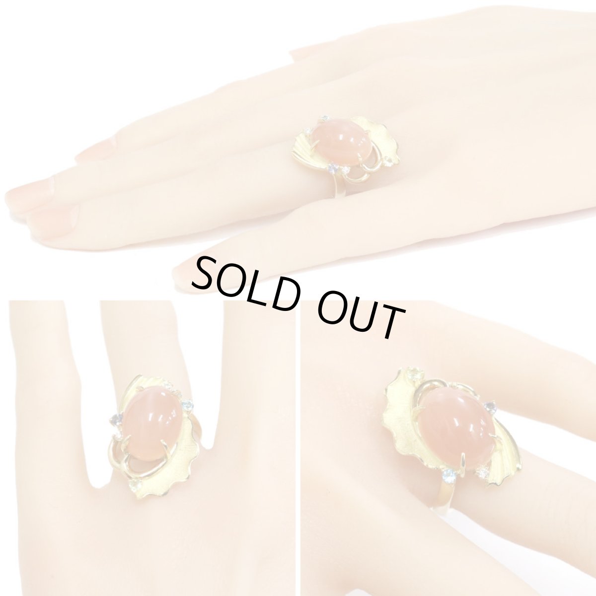 画像9: K18フェルスパーダイヤモンドリング 9.94 D0.06 10.7g #13 ソーティング (9)