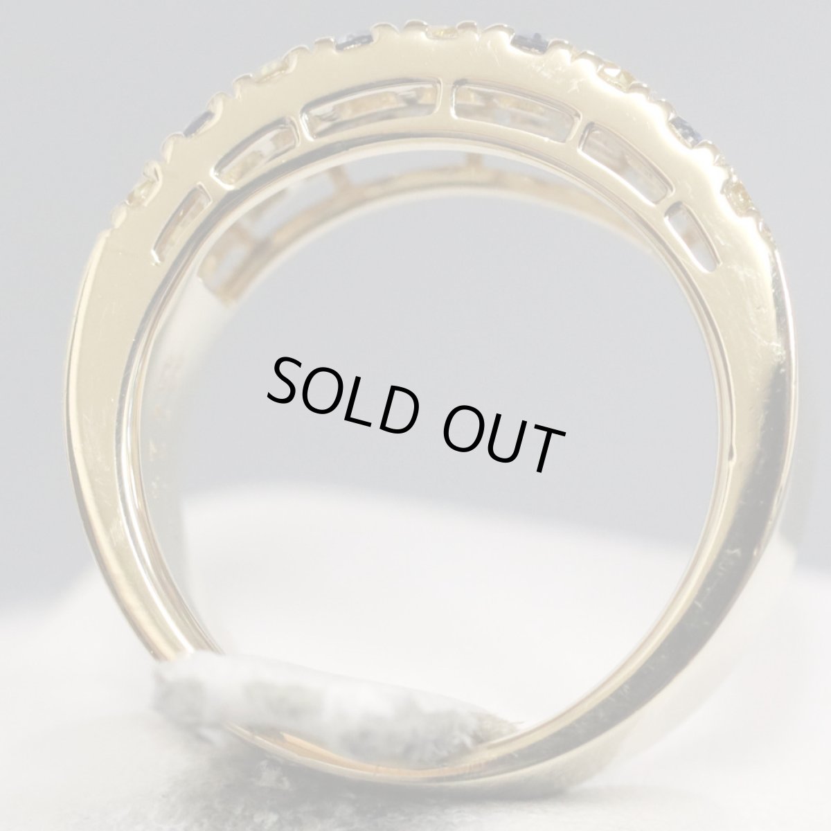 画像5: ミキモト K18サファイアイエローダイヤモンドリング S0.73 D0.60 10.9g #8 (5)