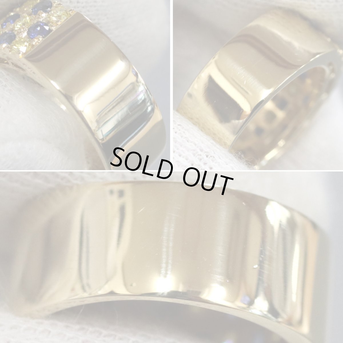 画像6: ミキモト K18サファイアイエローダイヤモンドリング S0.73 D0.60 10.9g #8 (6)