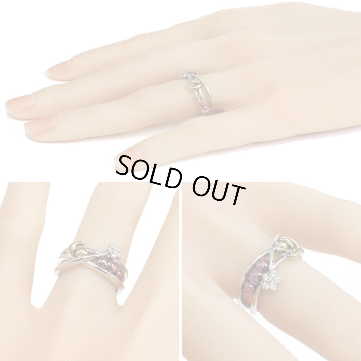 画像10: 紫凛 K18WG/K18パープルゴールドダイヤモンドリング D0.07 6.4g #10 (10)