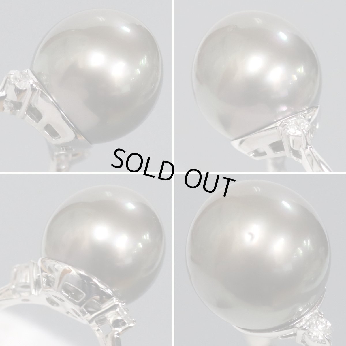 画像5: Pt900ブラックパールダイヤモンドリング D0.09 4.8g #13 (5)