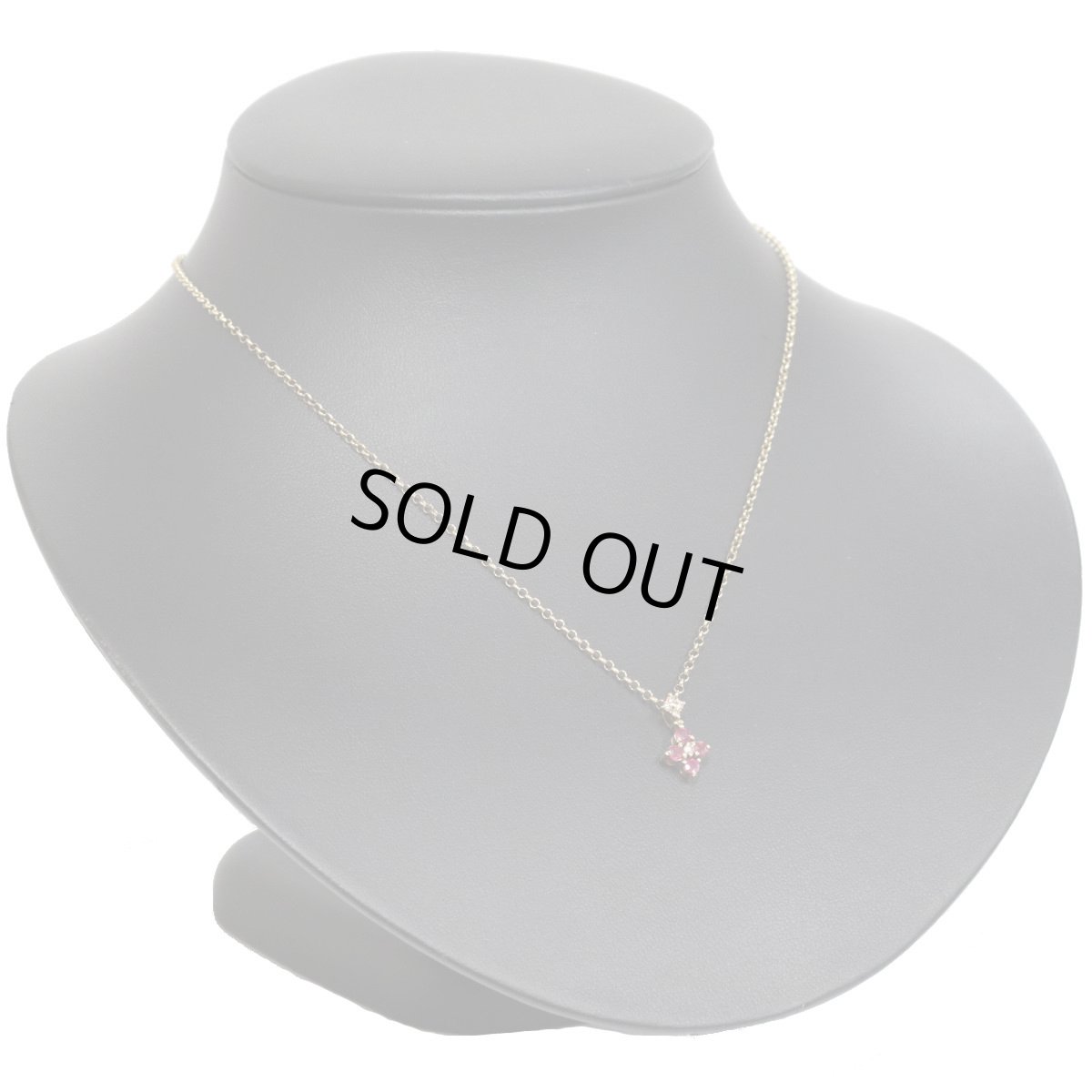 画像5: K18ルビーダイヤモンドペンダント フラワーモチーフ R0.40 D0.08 2.2g (5)