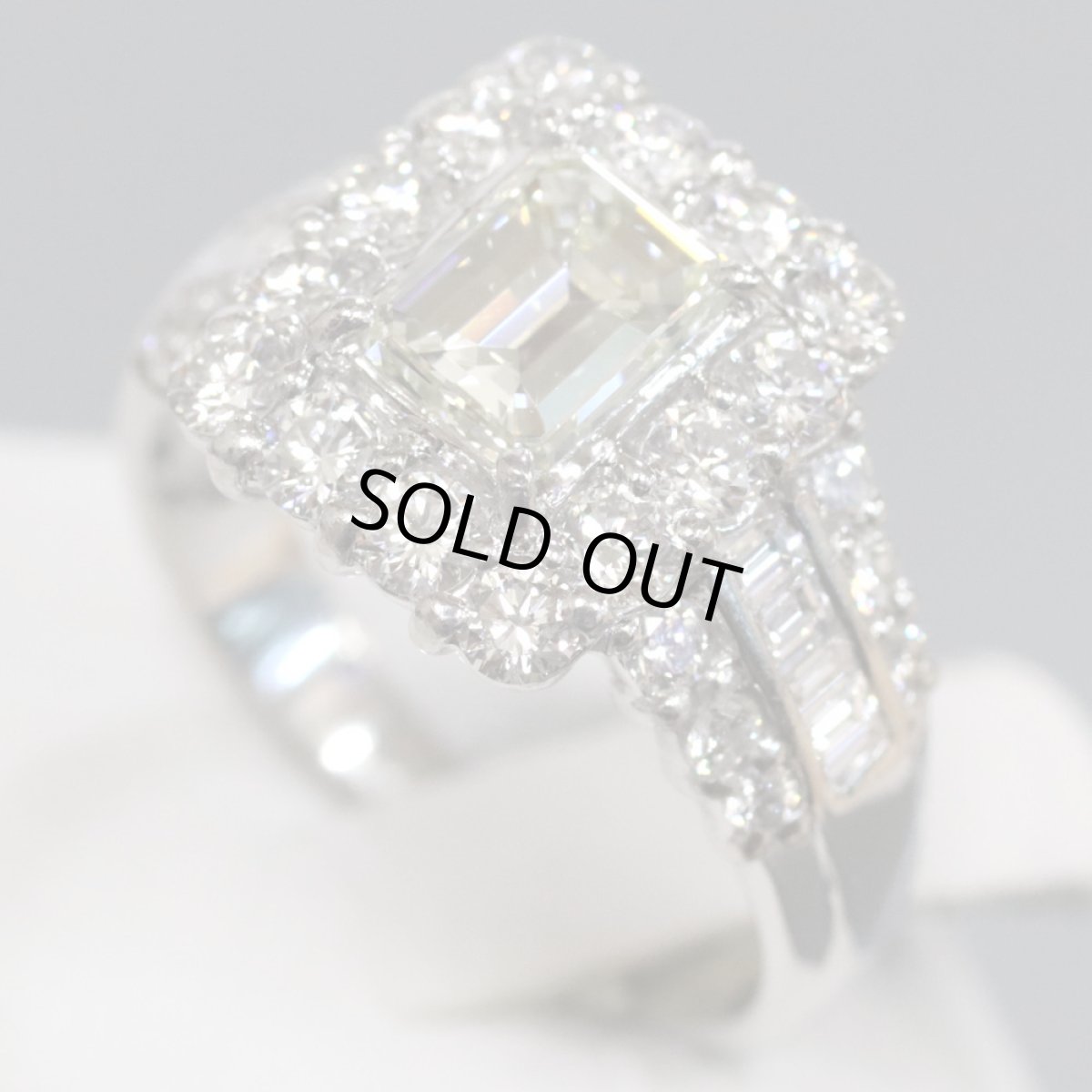 画像2: Pt900ダイヤモンドリング D1.009 D1.36 7.3g #7.3g (2)