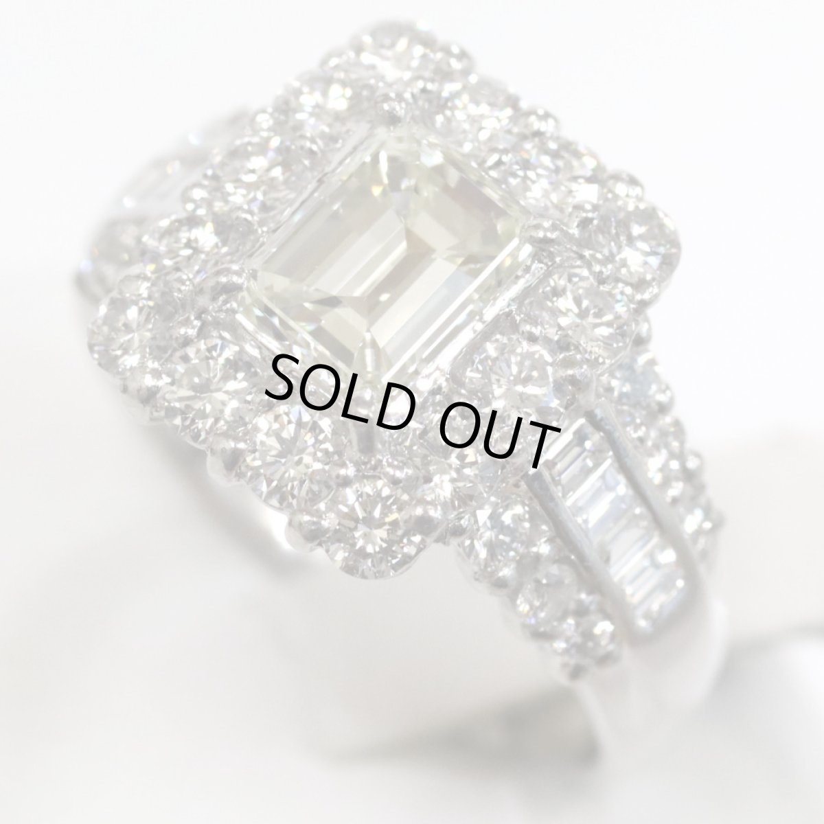 画像3: Pt900ダイヤモンドリング D1.009 D1.36 7.3g #7.3g (3)