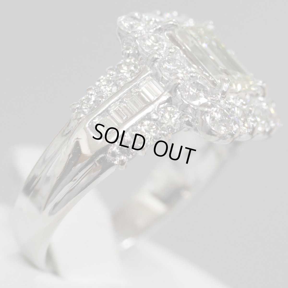 画像4: Pt900ダイヤモンドリング D1.009 D1.36 7.3g #7.3g (4)