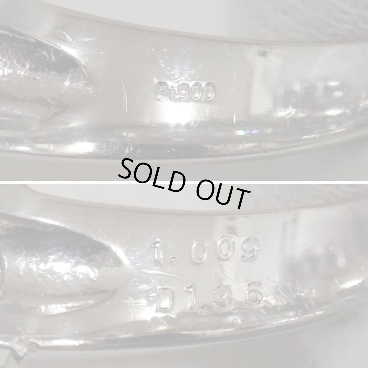 画像6: Pt900ダイヤモンドリング D1.009 D1.36 7.3g #7.3g (6)