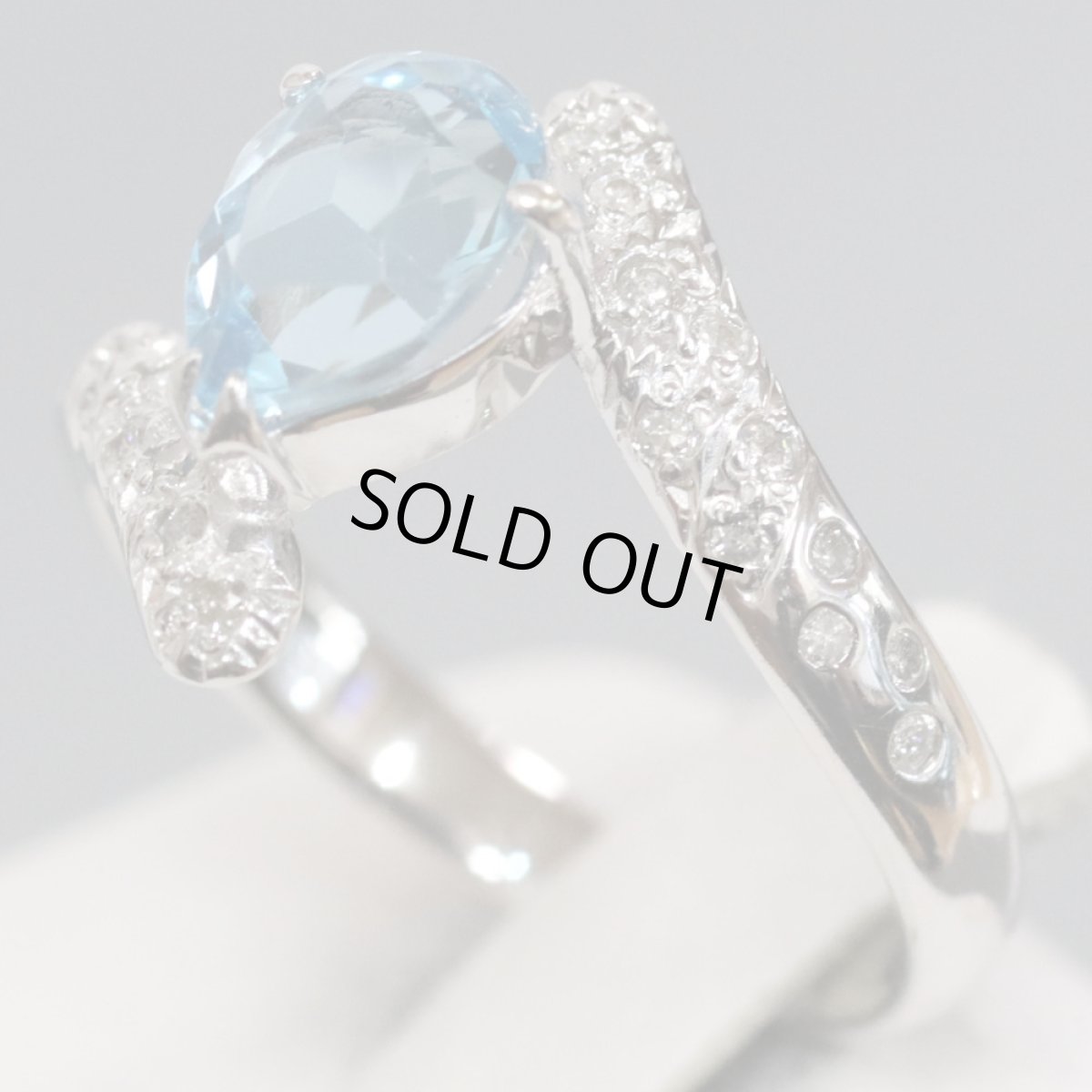 画像2: K18WGブルートパーズダイヤモンドリング D0.16 4.0g #13 ソーティング (2)