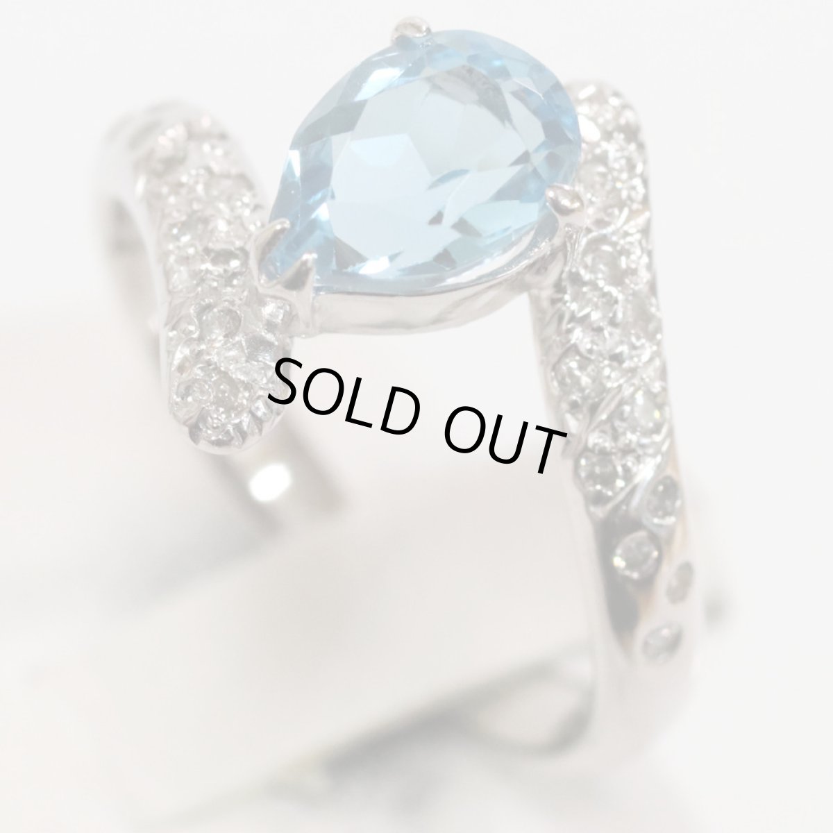 画像3: K18WGブルートパーズダイヤモンドリング D0.16 4.0g #13 ソーティング (3)