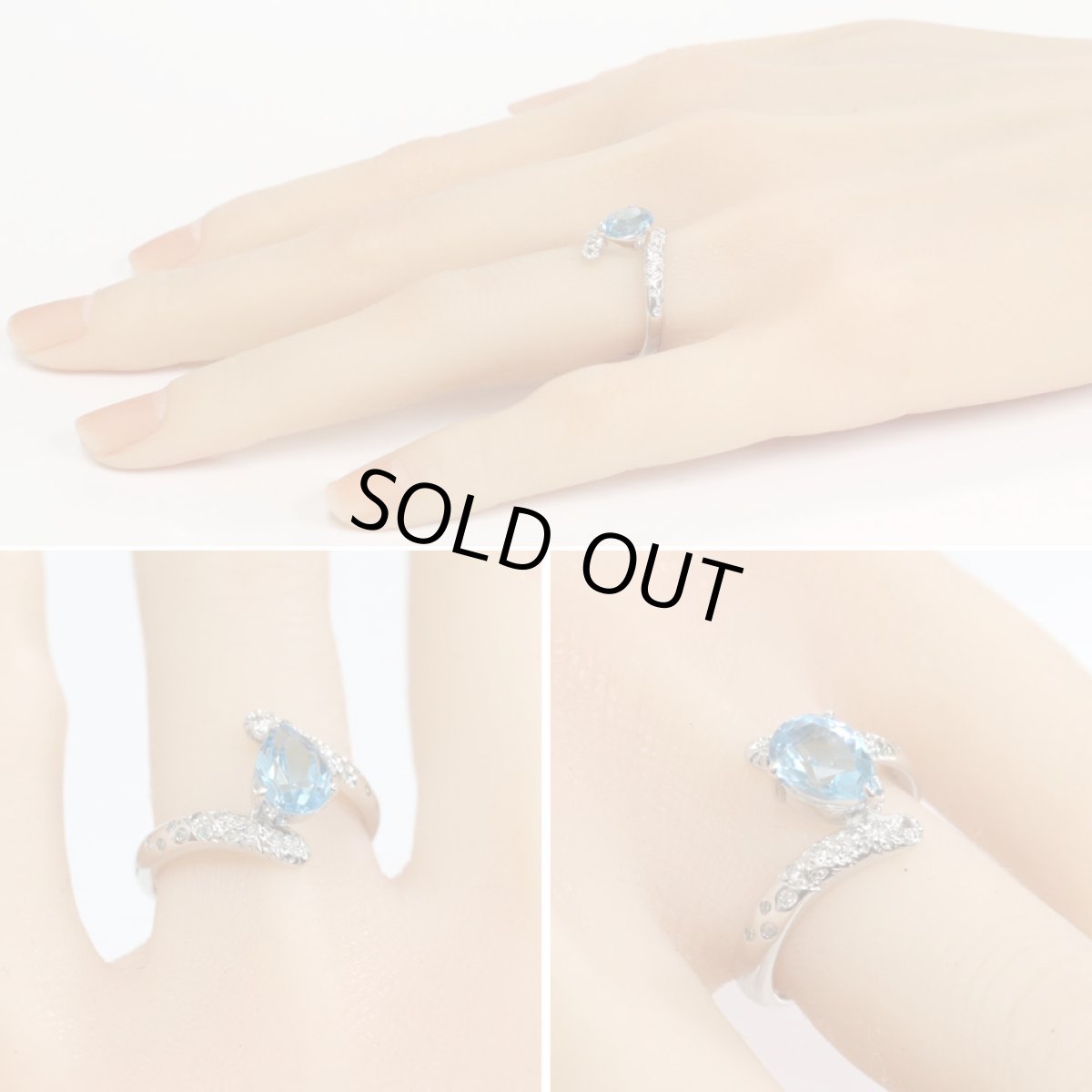 画像9: K18WGブルートパーズダイヤモンドリング D0.16 4.0g #13 ソーティング (9)