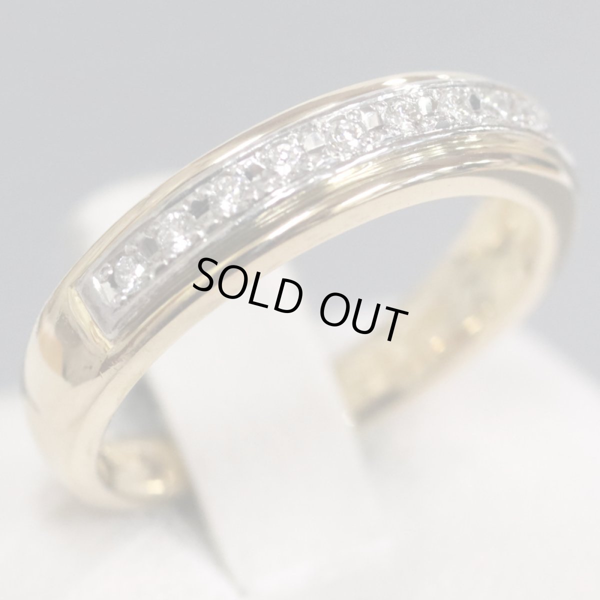 画像1: ヨンドシー K18/Pt950ダイヤモンドリング 4.2g #10 (1)