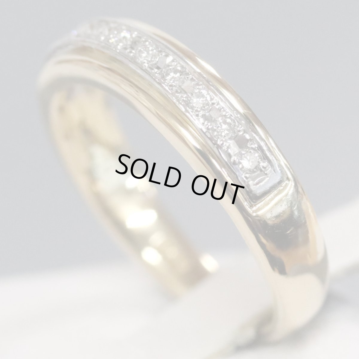 画像2: ヨンドシー K18/Pt950ダイヤモンドリング 4.2g #10 (2)