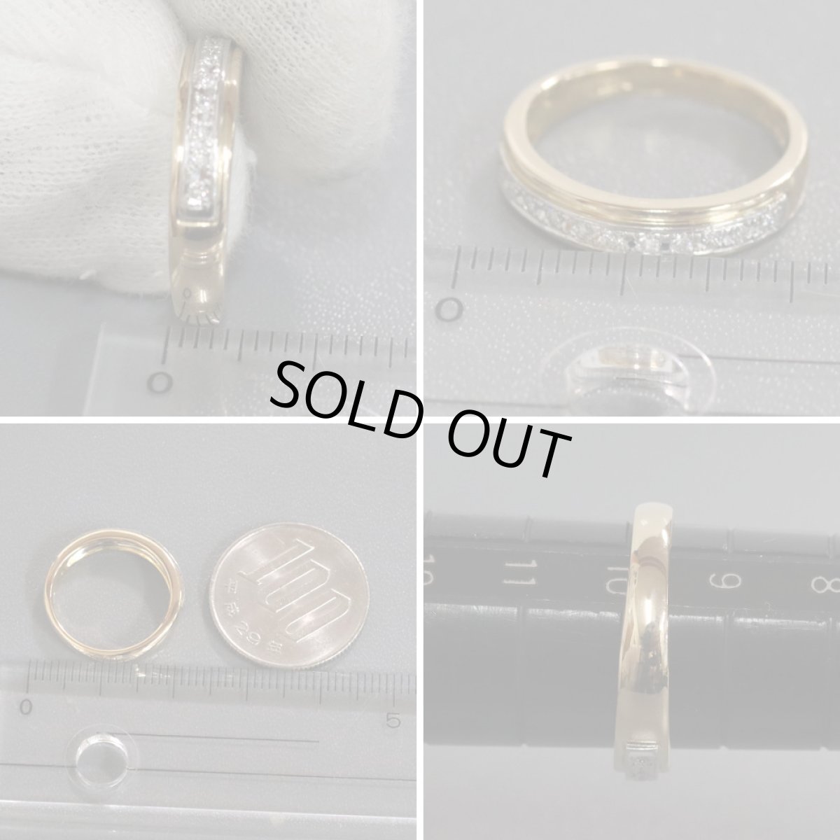 画像8: ヨンドシー K18/Pt950ダイヤモンドリング 4.2g #10 (8)