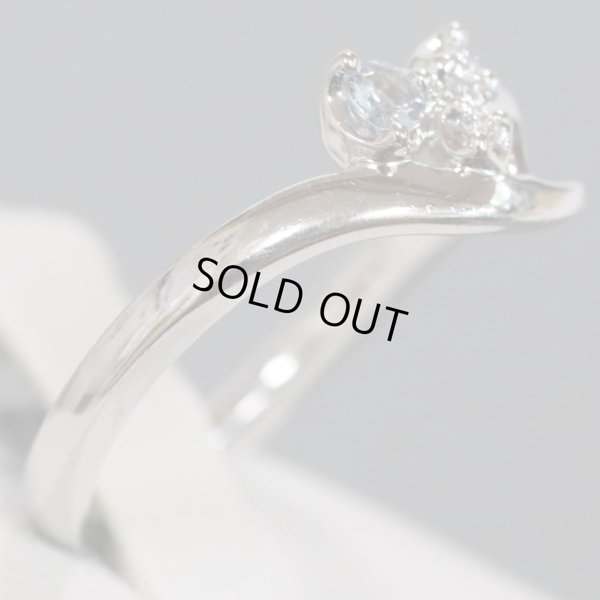 画像4: ヨンドシー K18WGアクアマリンダイヤモンドリング 3.3g #10 (4)