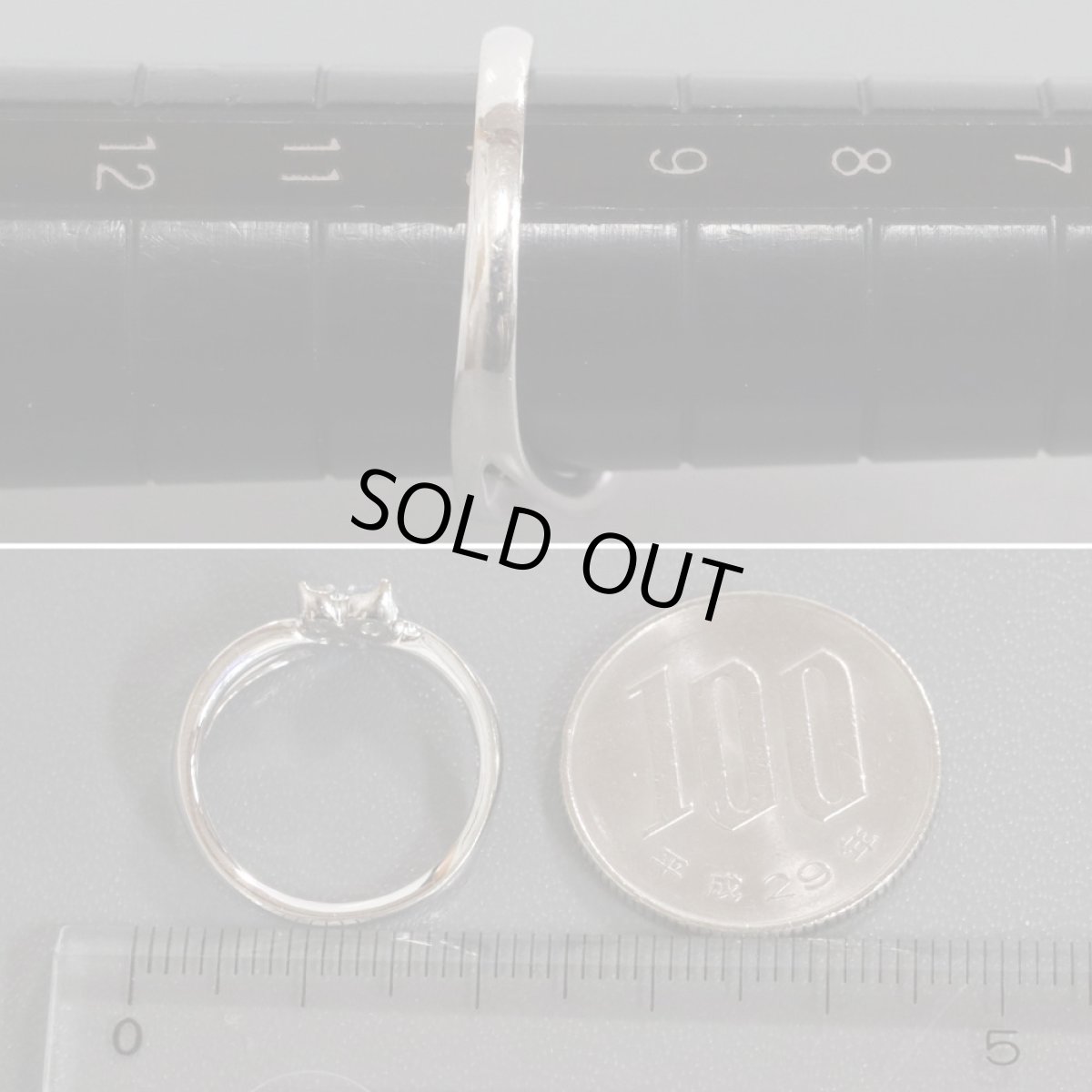 画像7: ヨンドシー K18WGアクアマリンダイヤモンドリング 3.3g #10 (7)