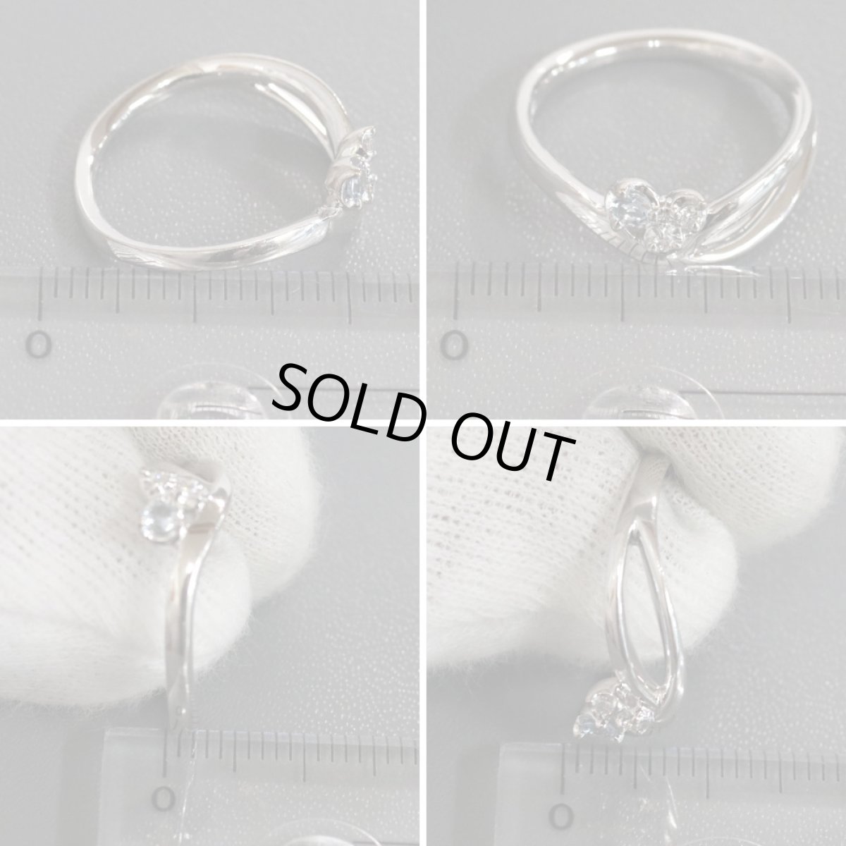 画像8: ヨンドシー K18WGアクアマリンダイヤモンドリング 3.3g #10 (8)