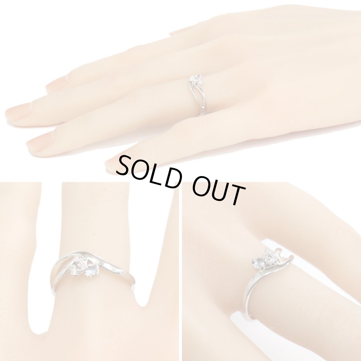 画像9: ヨンドシー K18WGアクアマリンダイヤモンドリング 3.3g #10 (9)