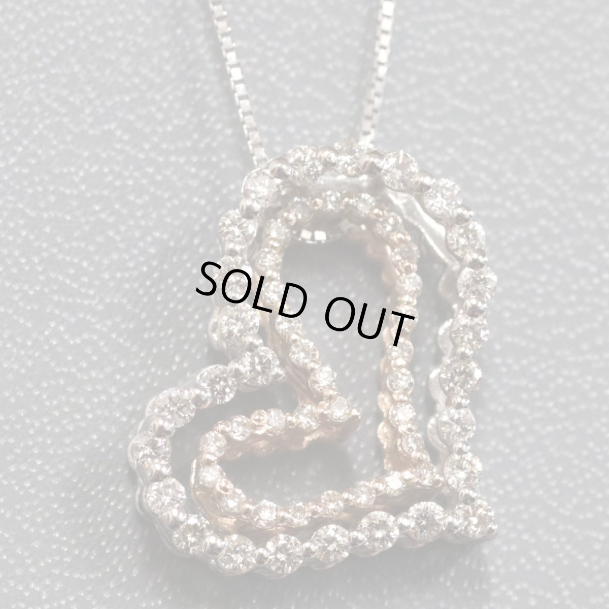 画像1: K18WG/K18PGブラウンダイヤモンドペンダント ハートモチーフ D0.70 5.3g (1)