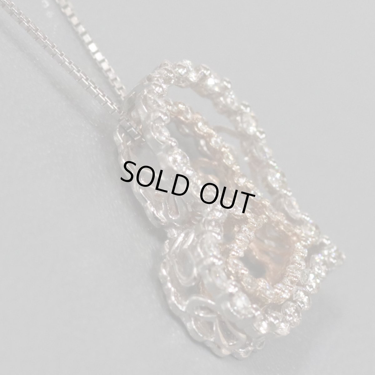 画像3: K18WG/K18PGブラウンダイヤモンドペンダント ハートモチーフ D0.70 5.3g (3)