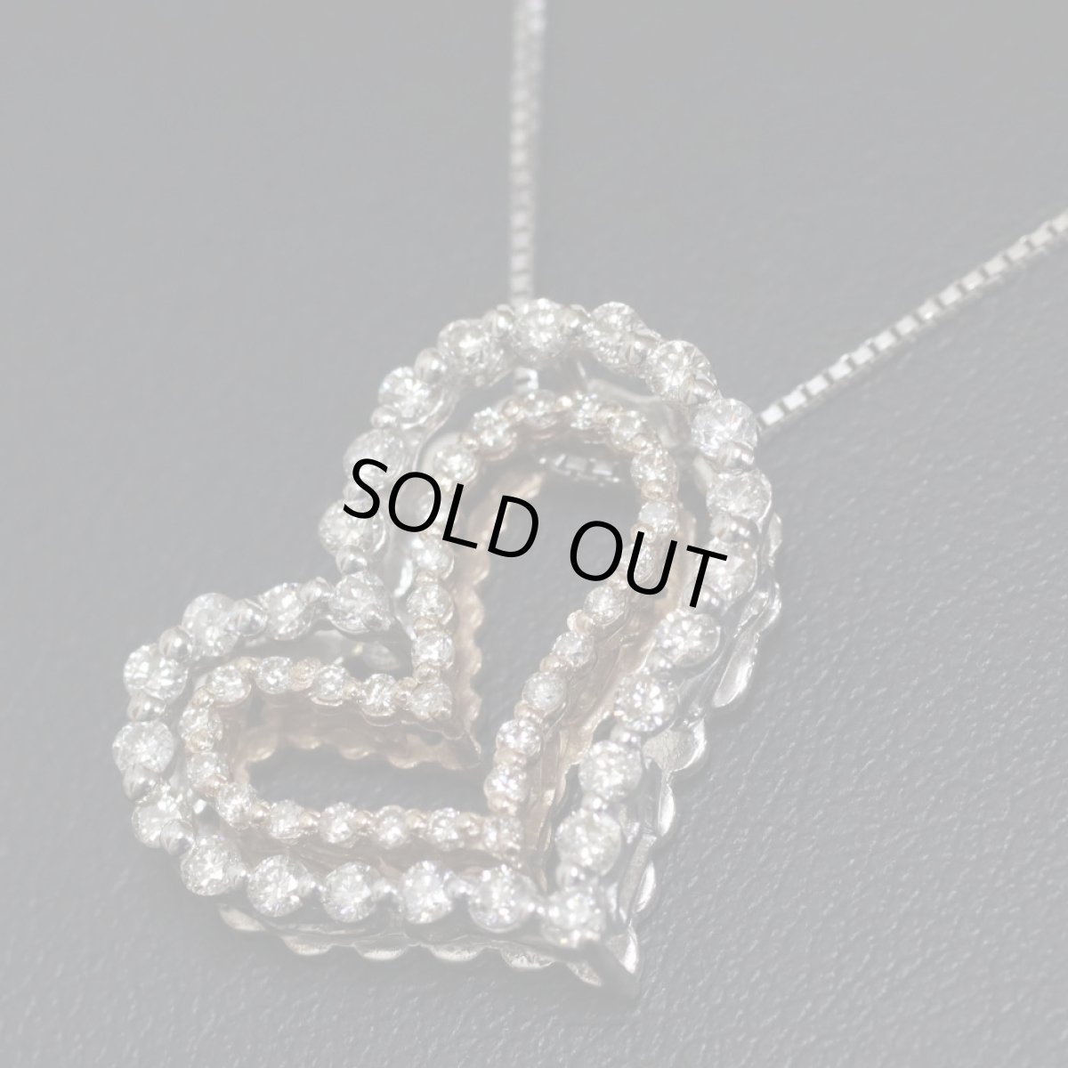 画像7: K18WG/K18PGブラウンダイヤモンドペンダント ハートモチーフ D0.70 5.3g (7)