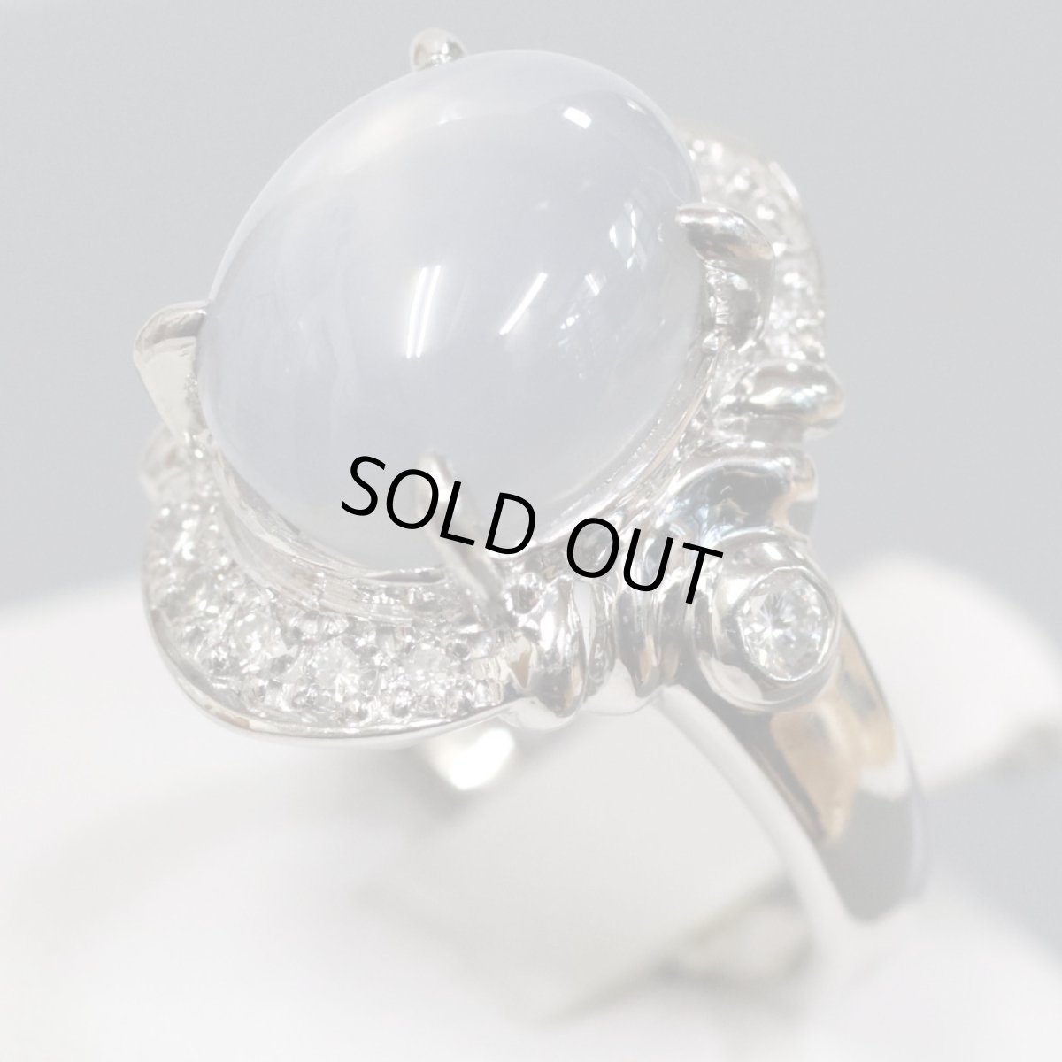 画像2: Pt850スターサファイアダイヤモンドリング S10.14 D0.27 10.1g #10 (2)