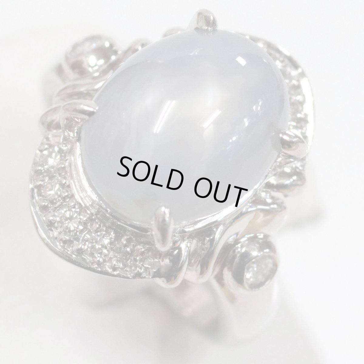 画像3: Pt850スターサファイアダイヤモンドリング S10.14 D0.27 10.1g #10 (3)