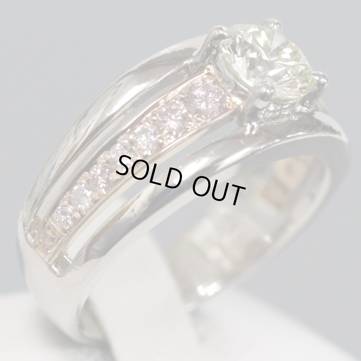 画像4: Pt900/750ダイヤモンドリング D0.824 D0.30 8.7g #13 (4)