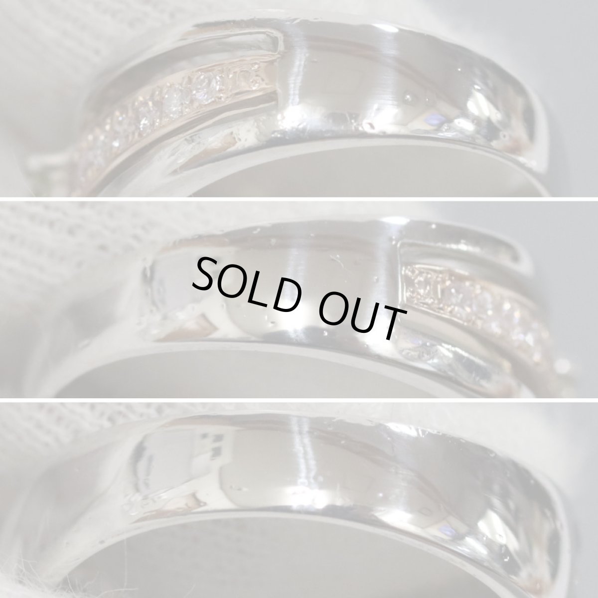 画像6: Pt900/750ダイヤモンドリング D0.824 D0.30 8.7g #13 (6)