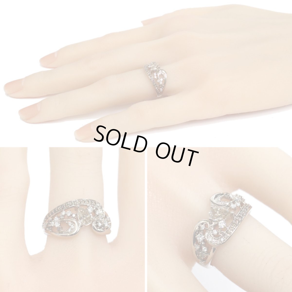 画像10: K18ブラウンダイヤモンドリング D0.35 D0.44 5.1g #12 (10)