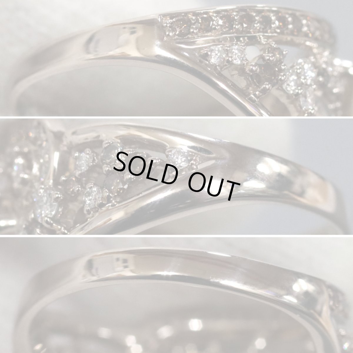 画像6: K18ブラウンダイヤモンドリング D0.35 D0.44 5.1g #12 (6)