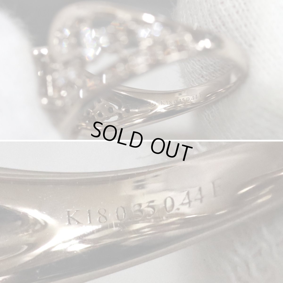 画像7: K18ブラウンダイヤモンドリング D0.35 D0.44 5.1g #12 (7)