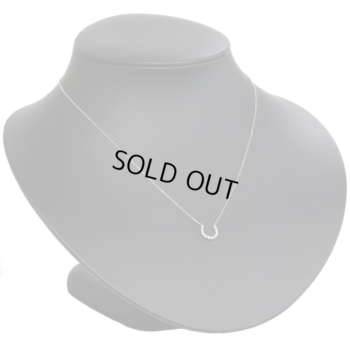 画像5: スタージュエリー Pt950ダイヤモンドネックレス ホースシューモチーフ D0.13 2.0g (5)