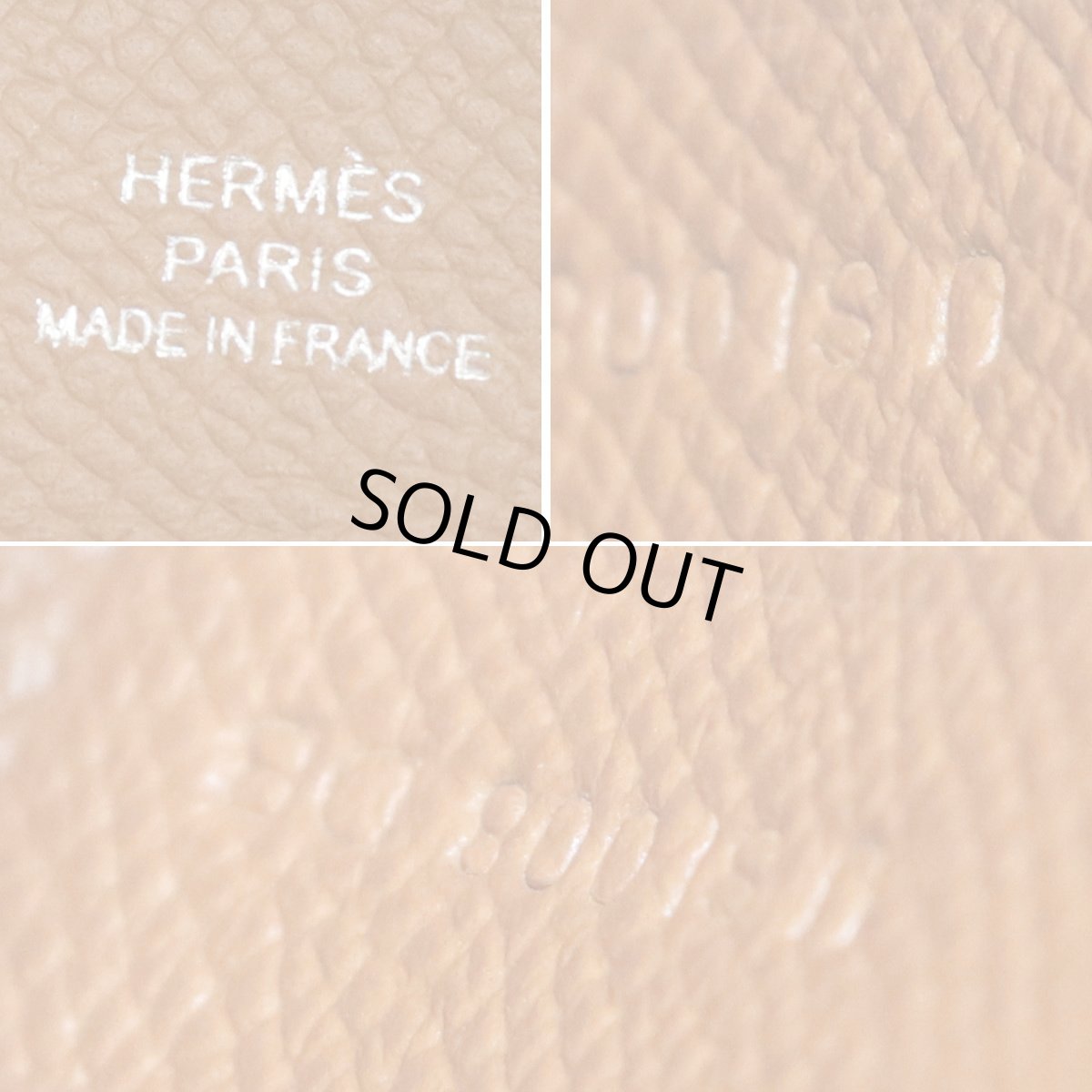 画像8: エルメス バスティア U刻印/ヴォーエプソン/ゴールド (8)