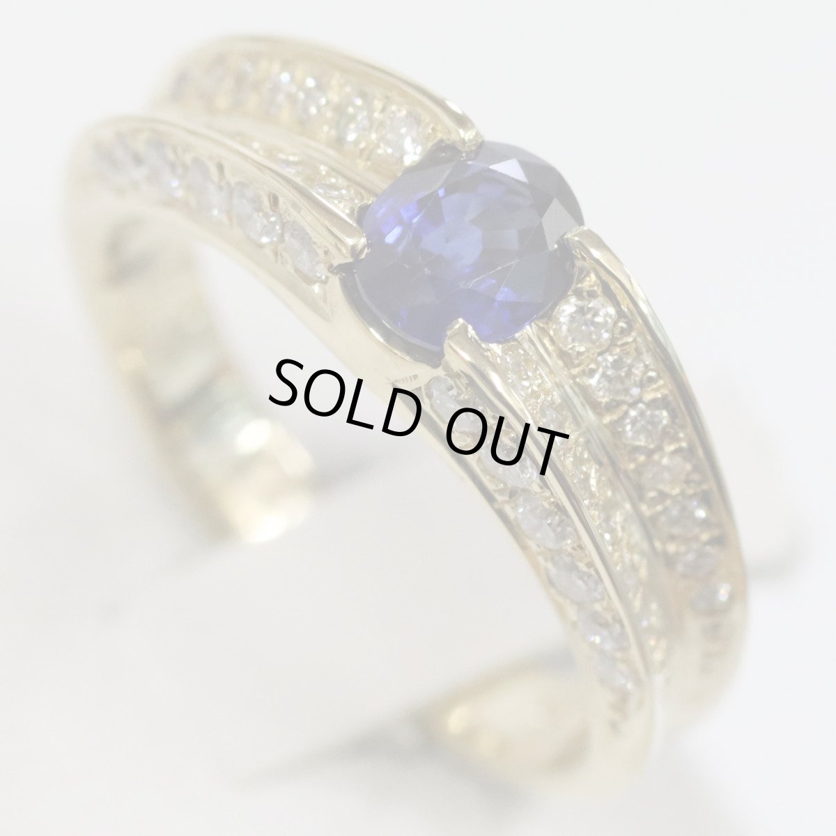 画像3: K18サファイアダイヤモンドリング S0.74 D0.55 5.2g #11 (3)