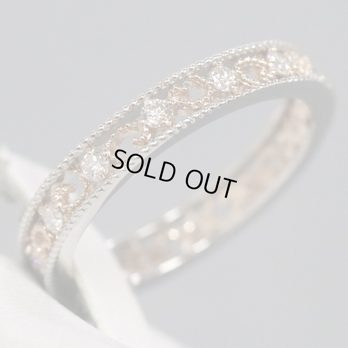 画像3: Pt900/K18PGダイヤモンドリング D0.30 2.9g #13 (3)