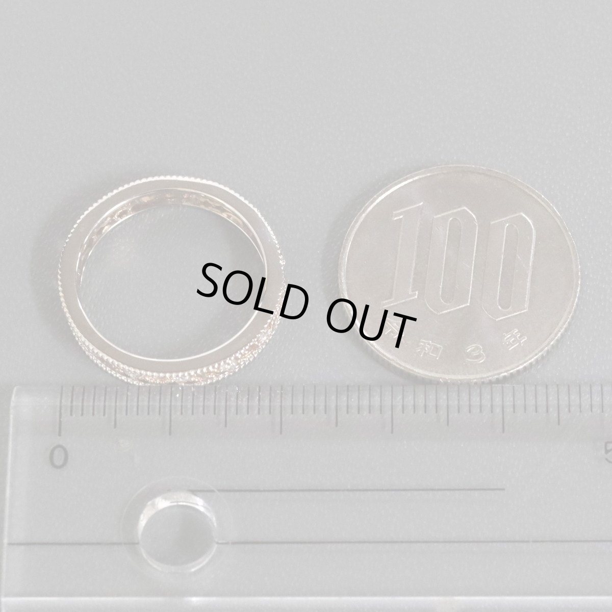 画像8: Pt900/K18PGダイヤモンドリング D0.30 2.9g #13 (8)