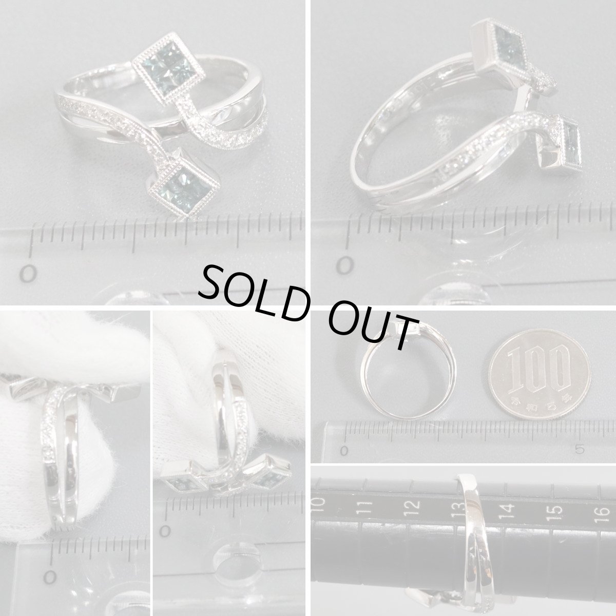 画像8: 750カラーチェンジガーネットダイヤモンドリング G0.63 D0.12 4.5g #13 (8)