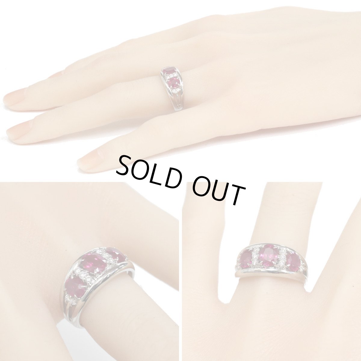 画像10: Pt900ルビーダイヤモンドリング R2.18 D0.21 8.9g #11 (10)