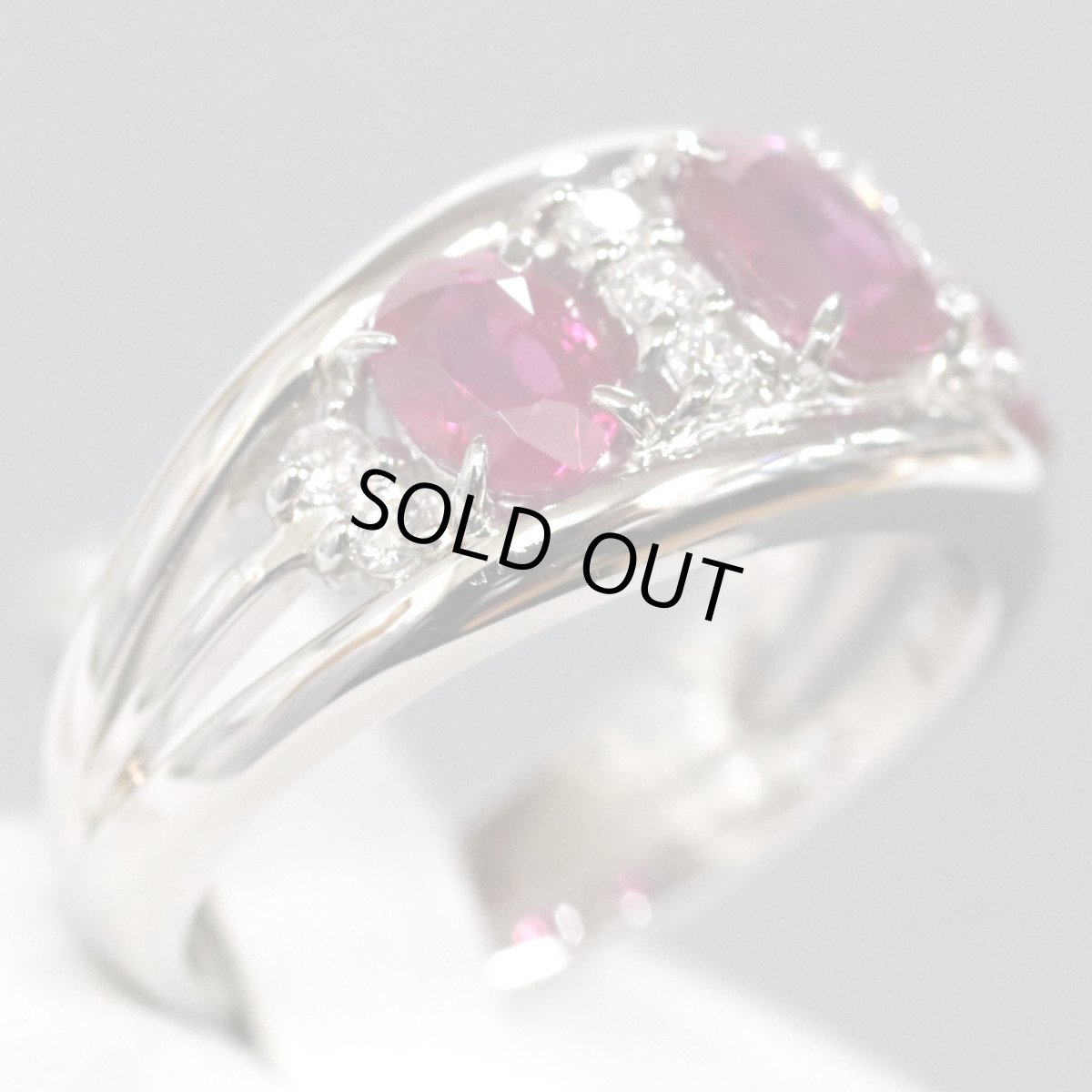 画像3: Pt900ルビーダイヤモンドリング R2.18 D0.21 8.9g #11 (3)