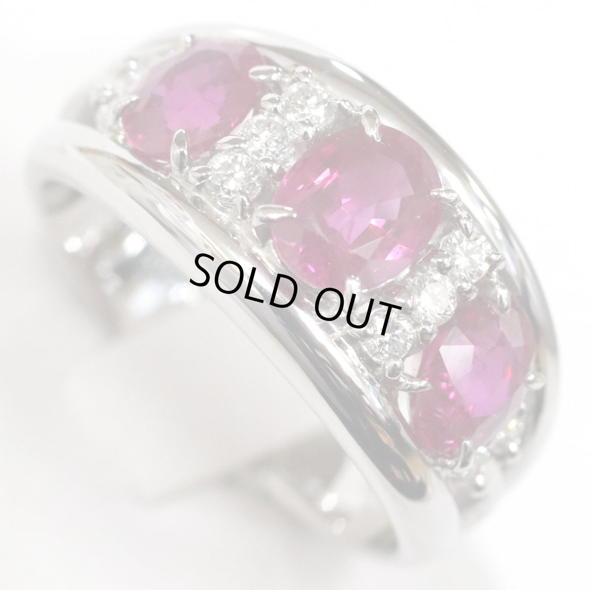 画像4: Pt900ルビーダイヤモンドリング R2.18 D0.21 8.9g #11 (4)